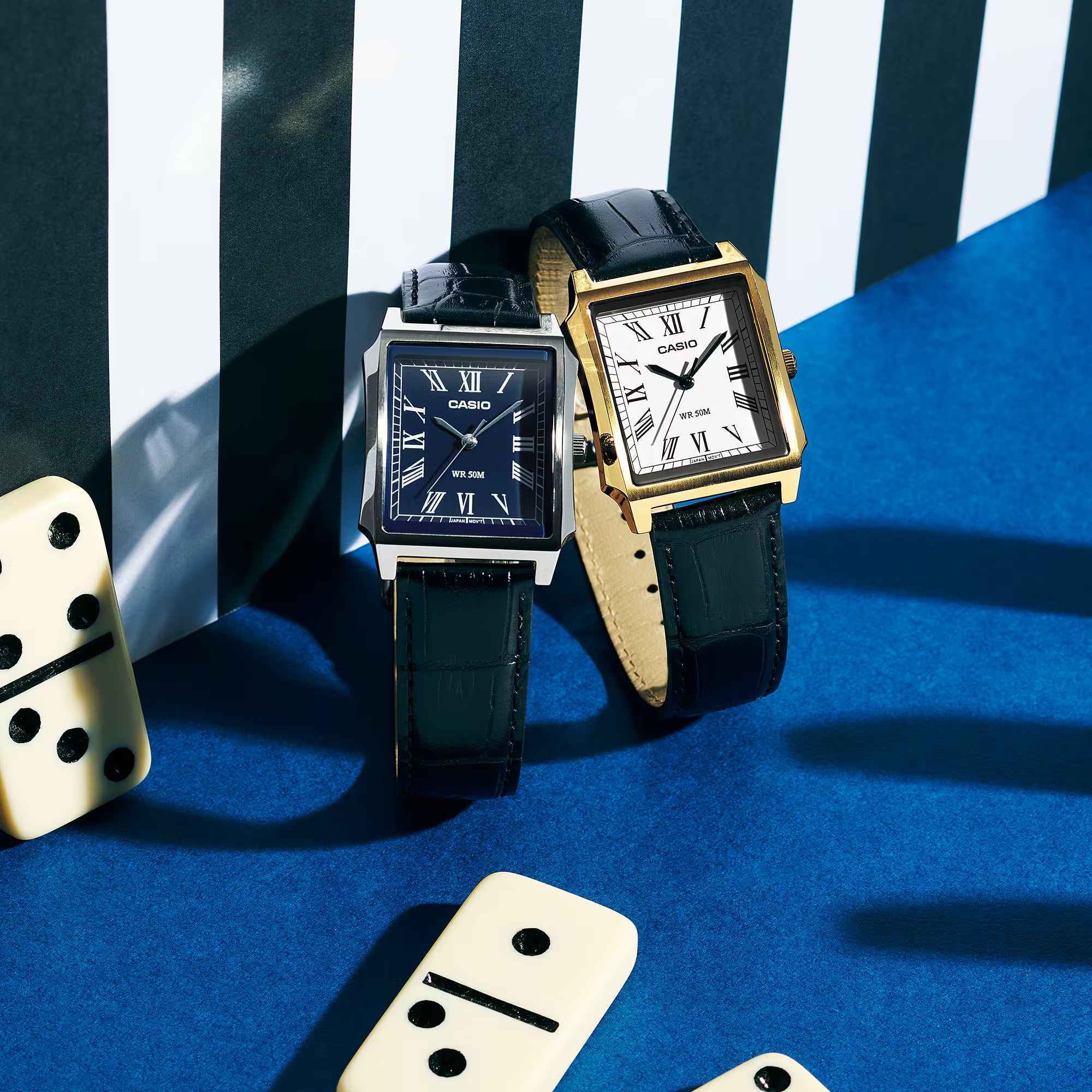 Orologio Uomo Casio Acciaio Pelle Nero Quarzo MTP-190GL-7BVEF