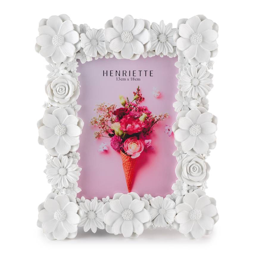 Cornice Henriette Fiori Ostuni Bianco 13x18 cm D18982