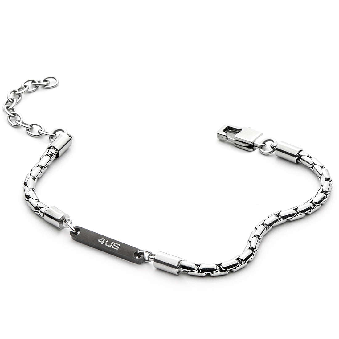 Bracciale Uomo 4US Cesare Paciotti Acciaio Pvd Nero 4UBR4482