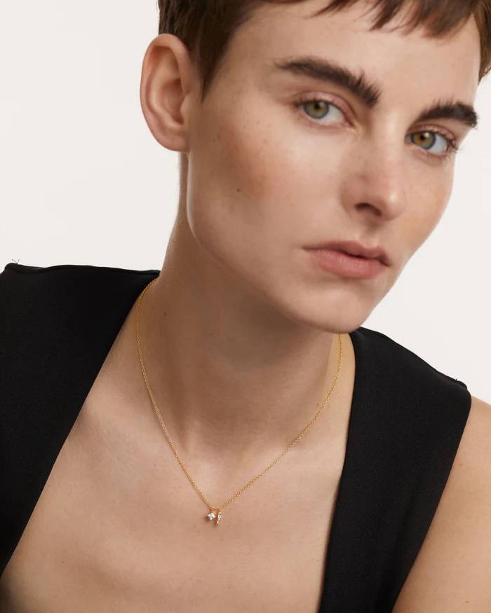 Collana Donna PDPaola Argento Dorato 925 Zirconi Bianchi CO01-500-U