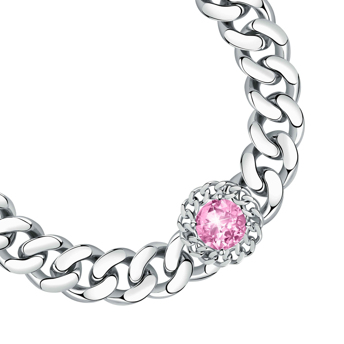 Bracciale Donna Chiara Ferragni Catena Groumette Zircone Rosa