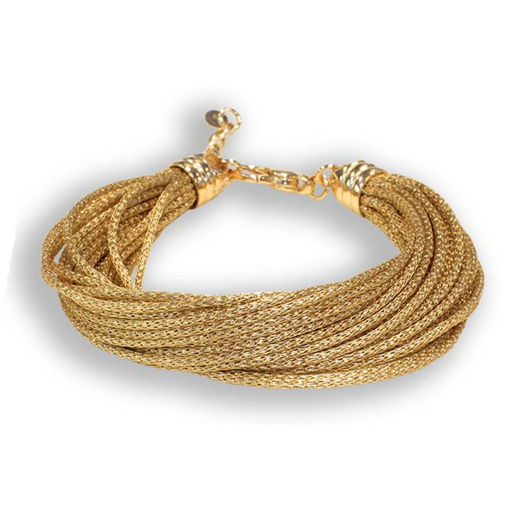 Bracciale Donna Borsari Rugiada Argento 925 Filato Metallico Oro Giallo BR-RUG01