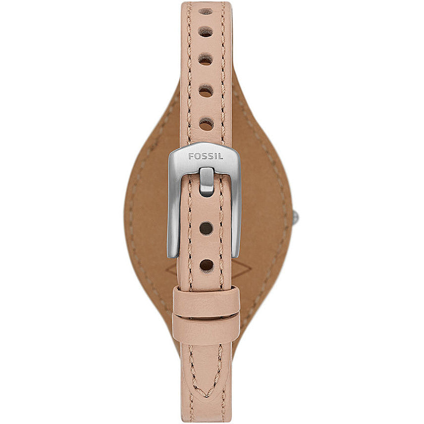 Orologio Donna Fossil Quarzo Solo Tempo Acciaio Pelle Rosa ES5213