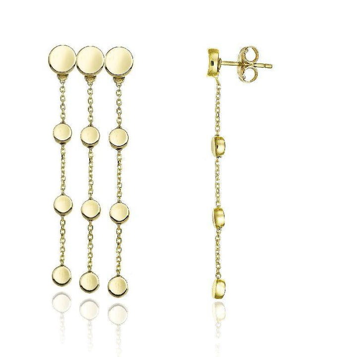 Orecchini Donna Chimento Oro Giallo 18 KT Dischi Lucidi Multifilo 1O10296ZZ1000