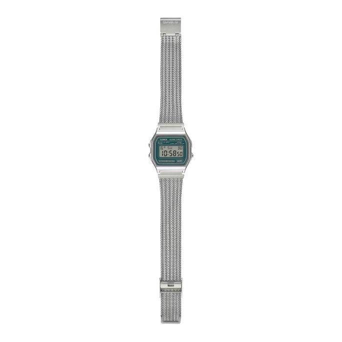 Orologio Unisex Acciaio Casio Digitale Quarzo Verde Chiaro A158WEM-3EF