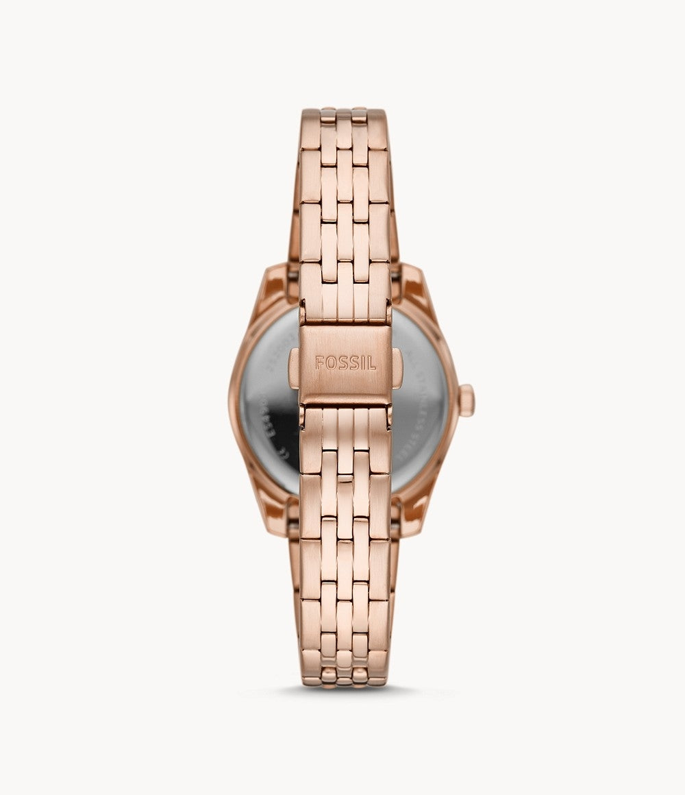Orologio Donna Fossil Acciaio Dorato Con Ghiera Zirconata Multifunzione ES4901