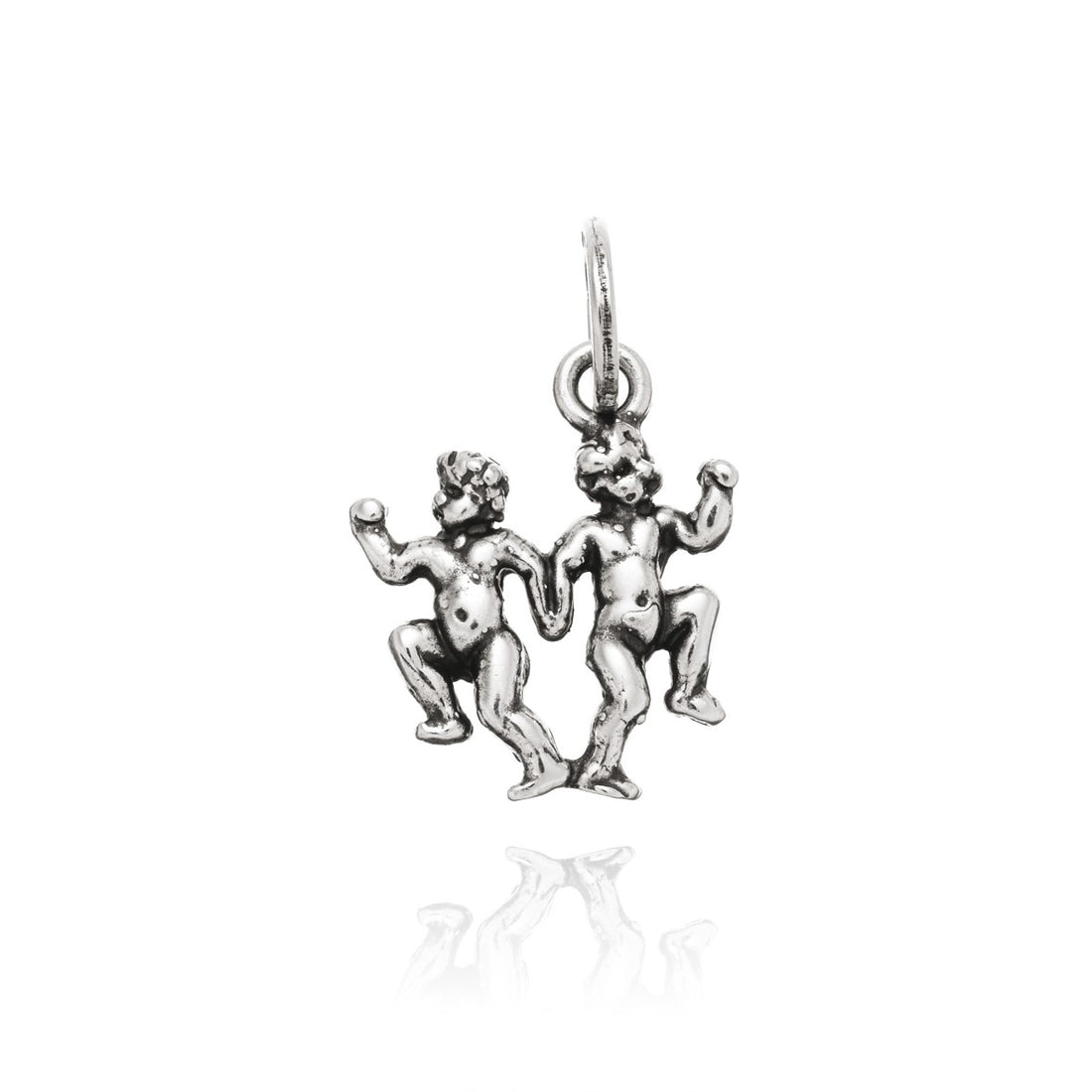 Charm Unisex Giovanni Raspini Argento 925 Segno Zodiacale Gemelli Fatto A Mano 08613