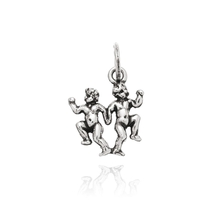 Charm Unisex Giovanni Raspini Argento 925 Segno Zodiacale Gemelli Fatto A Mano 08613