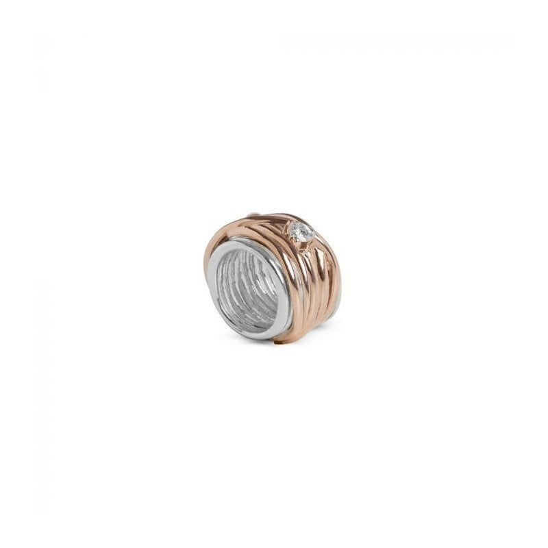 Anello Donna Filo Della Vita 13 Fili Oro Rosa Diamante Bianco AN1004ARBT