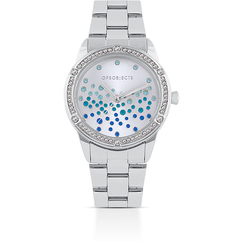 Orologio Donna Ops Acciaio Quarzo Solo Tempo Zirconi Blu OPSPW-845-3700