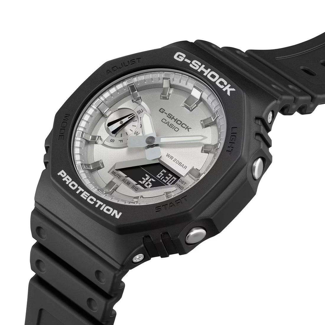 Orologio Uomo Casio G-Shock Analogico Digitale Nero Argento GA-2100SB-1AER