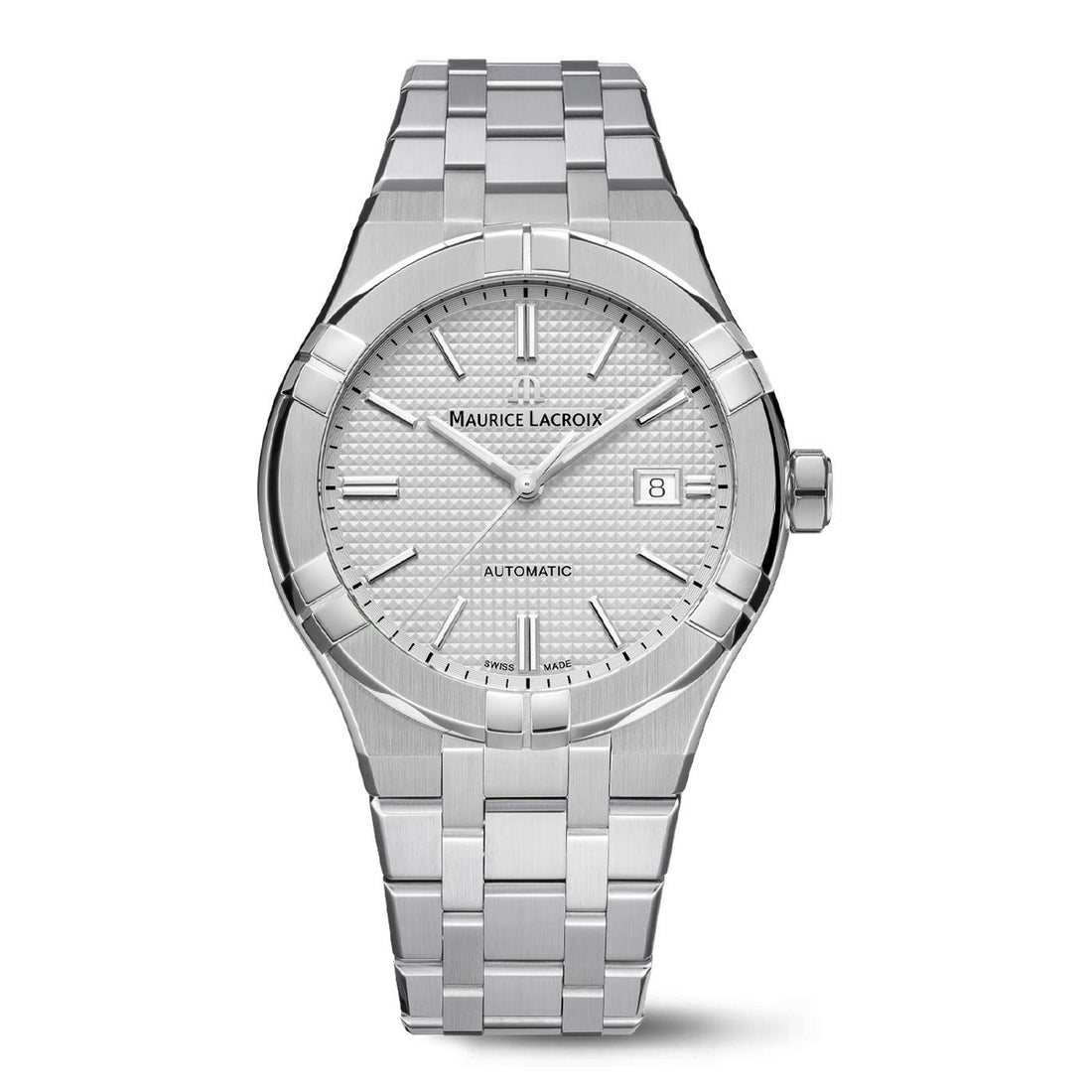 Orologio Uomo Maurice Lacroix Aikon Data Automatico Bianco AI6008-SS002-130-1