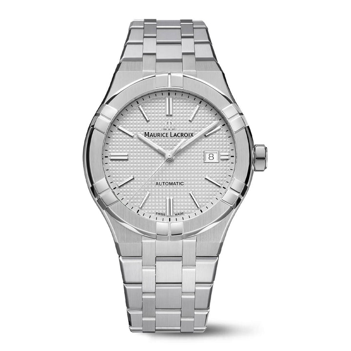 Orologio Uomo Maurice Lacroix Aikon Data Automatico Bianco AI6008-SS002-130-1