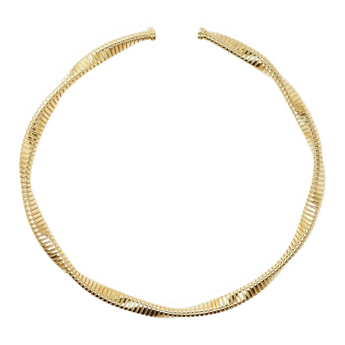 Collana Donna Etrusca Girocollo Choker Tubogas Intrecciato WSET00765.YG