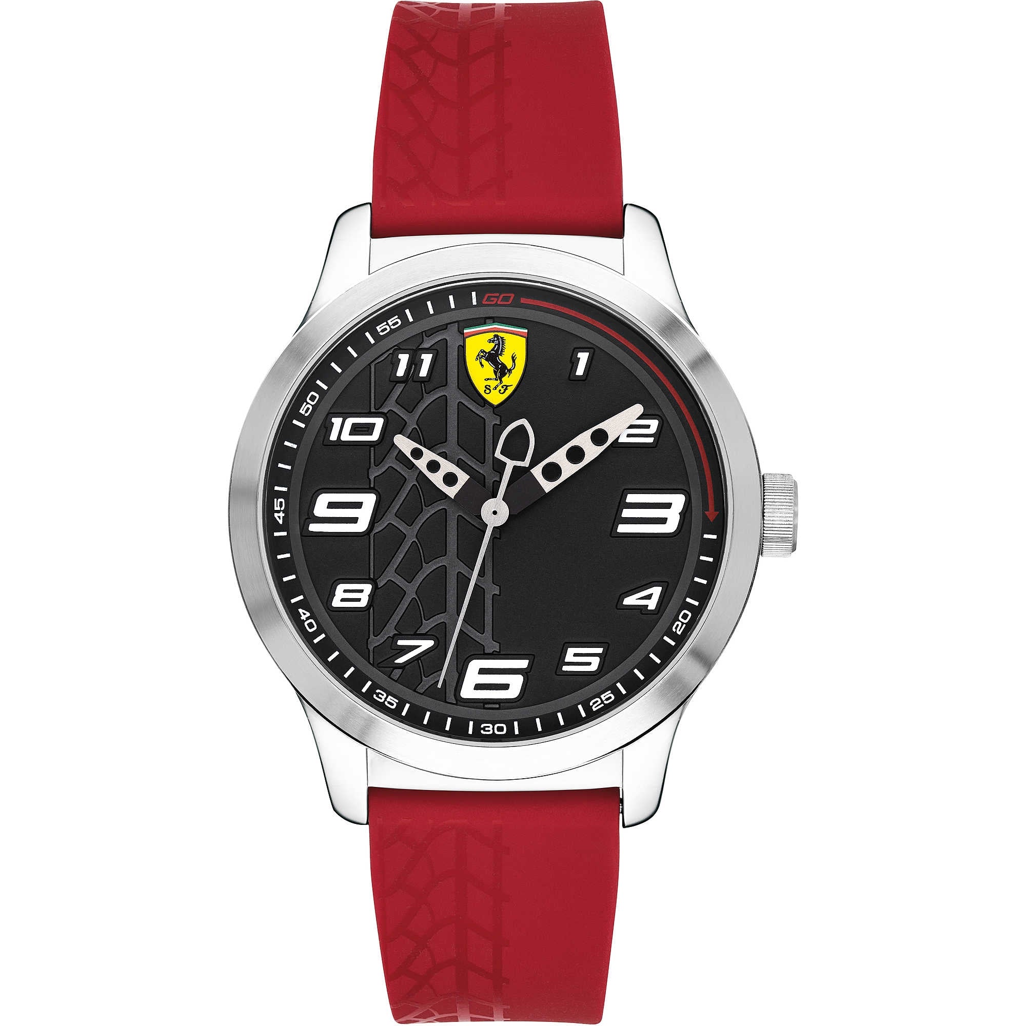 Orologio Uomo Ferrari Bambino Pitlane Quarzo Solo Tempo Nero Rosso FER0840019