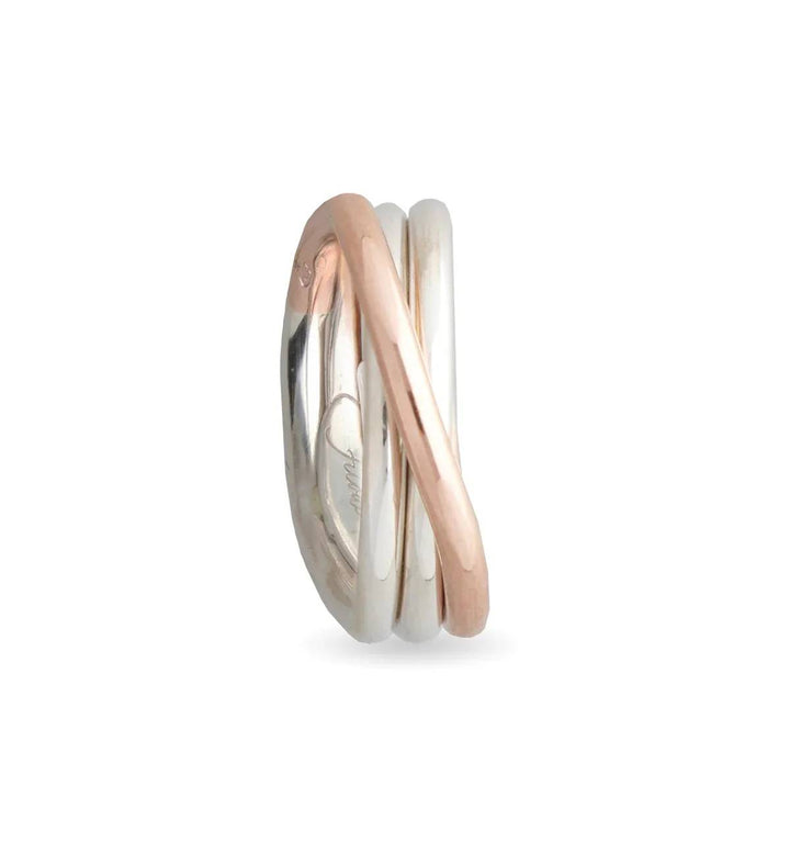 Anello Donna Filodellavita Rubinia 3 Fili Argento 925 Oro Rosa 9 KT mis 13 AN322AR