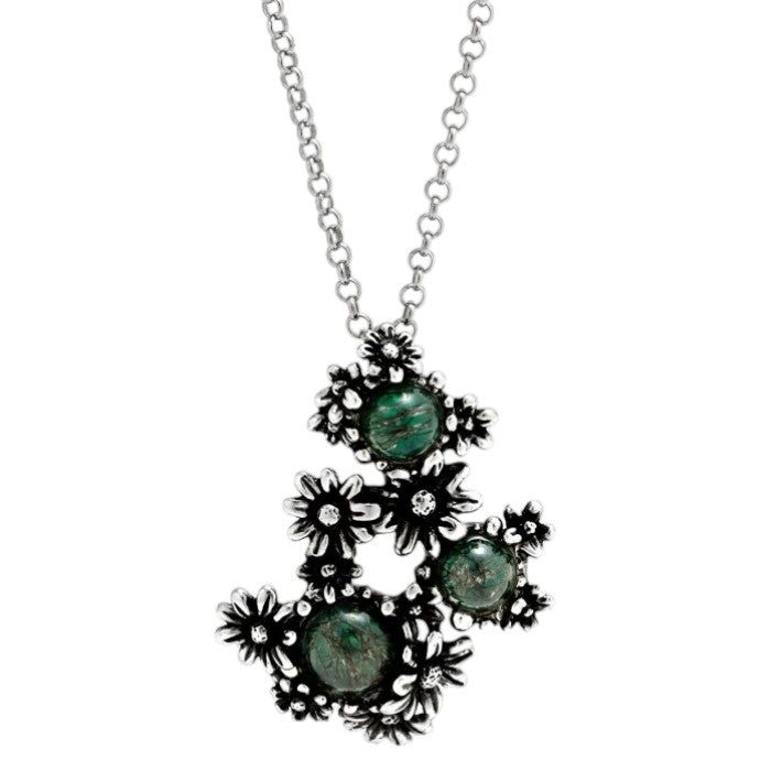 Collana Donna Giovanni Raspini Argento 925 Margherite Garden Verde Quarzo Tormalinato 11202