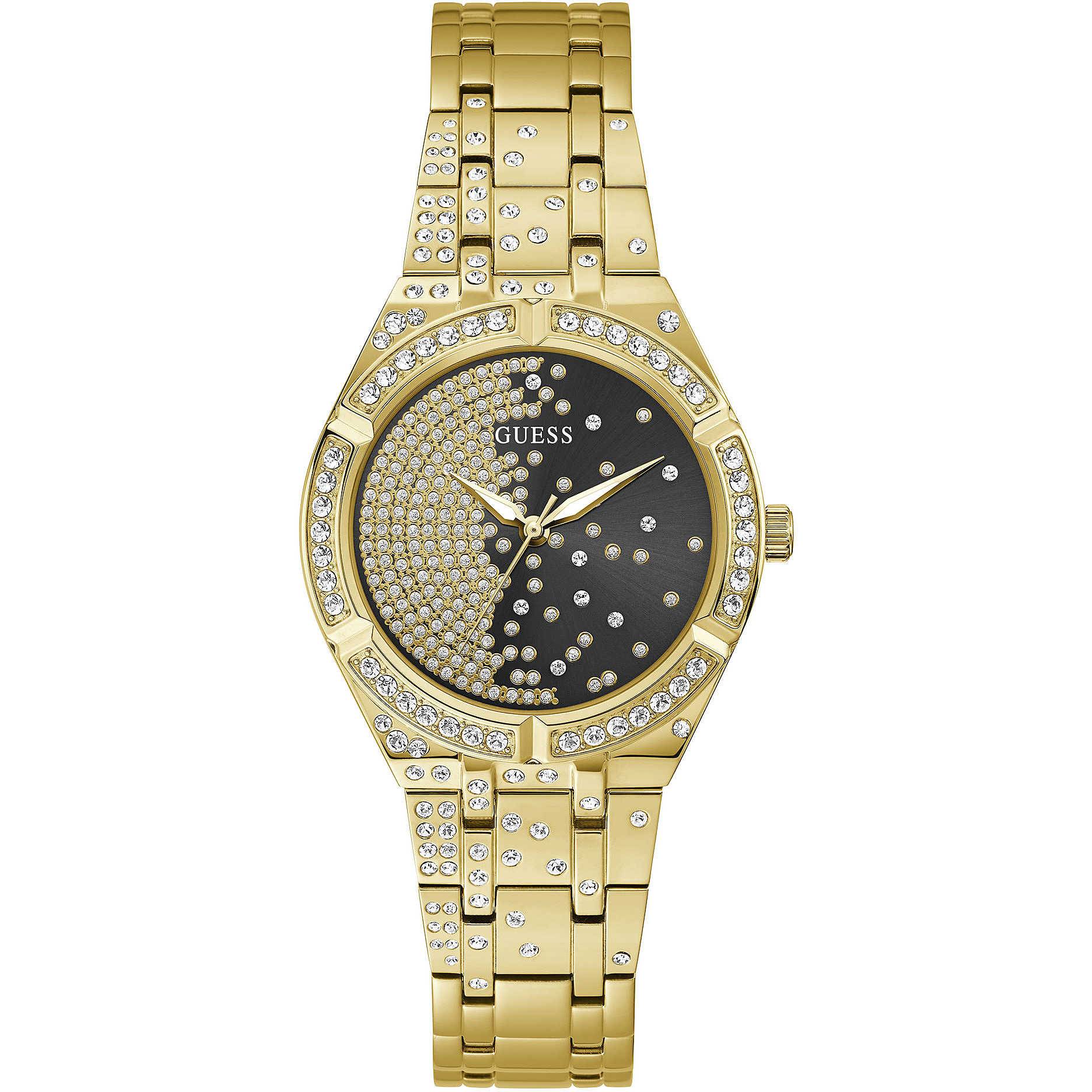 Orologio Donna Guess Quarzo Solo Tempo Zirconi Acciaio Dorato GW0312L2