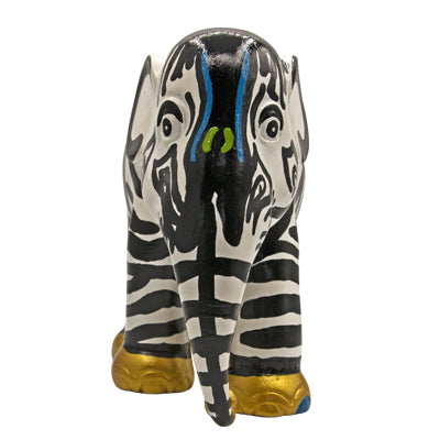 Scultura Elefante Onlylux Zebrolifant Louisa 10 cm Resina Dipinto A Mano 8858831211285