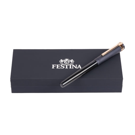 Penna Uomo Festina Acciaio Rosè Blu Stilografica FWS2106/N