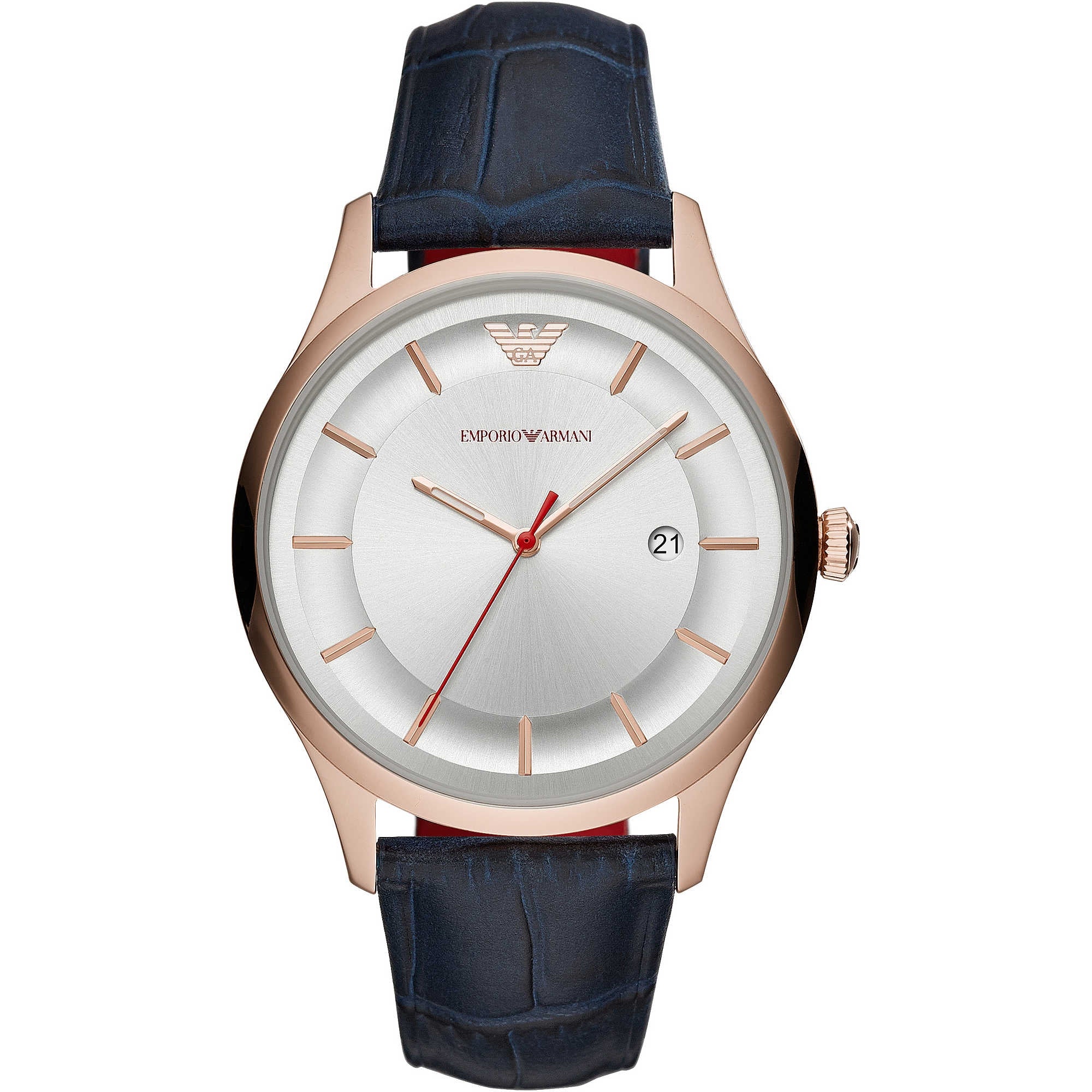 Orologio Uomo Emporio Armani Quarzo Cinturino Pelle Vetro Bombato AR11131