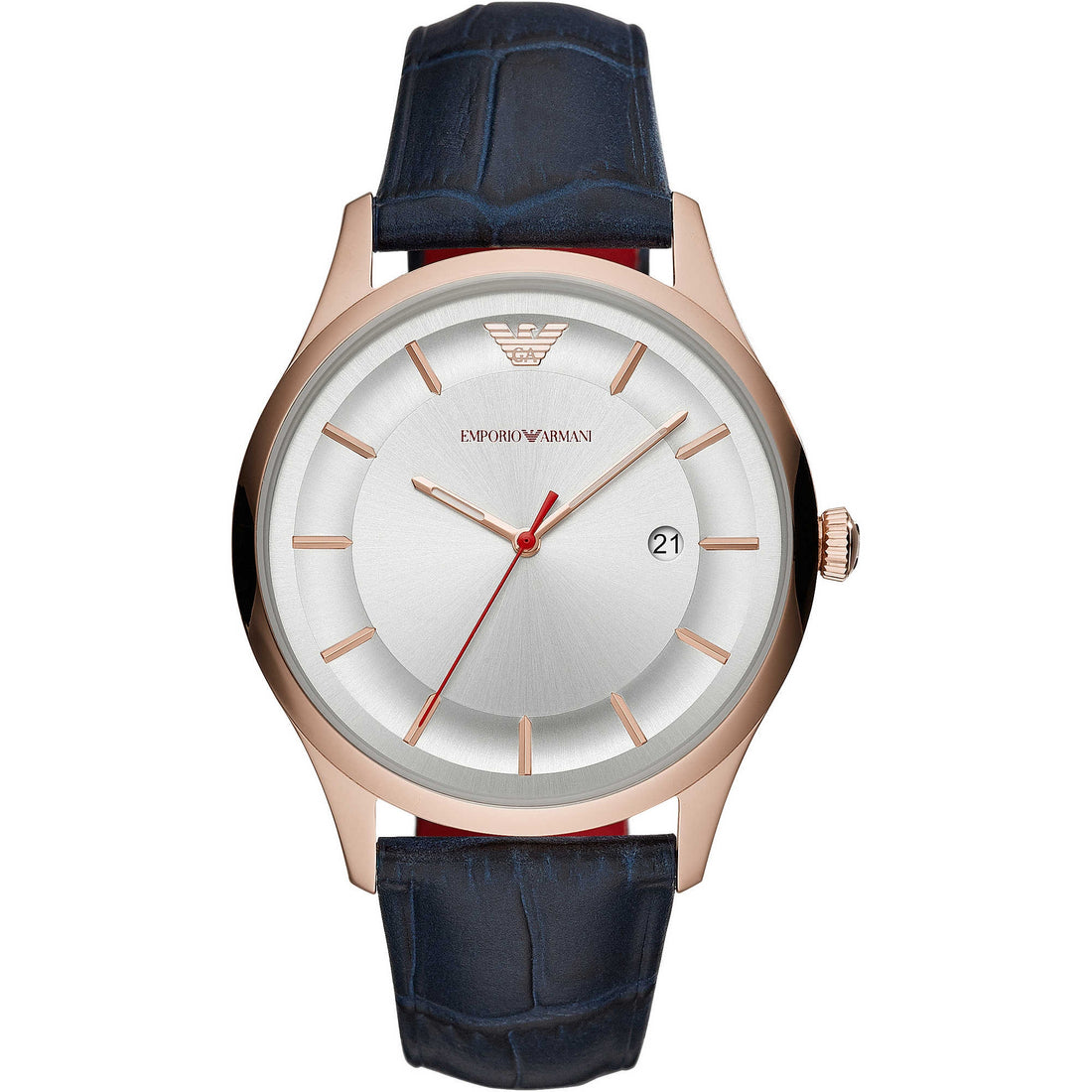 Orologio Uomo Emporio Armani Quarzo Cinturino Pelle Vetro Bombato AR11131