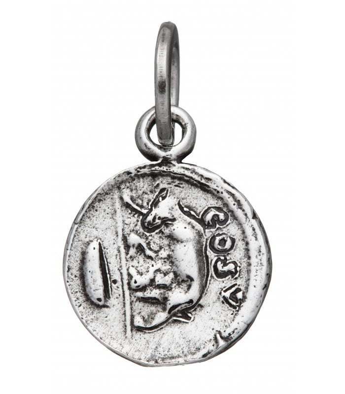 Charm Unisex Giovanni Raspini Argento 925 Moneta Lupa Realizzato A Mano 09625