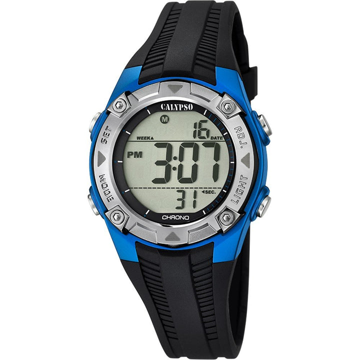 Orologio Bambino Calypso Quarzo Digitale Cronografo Cinturino Gomma 10 ATM K5685/5