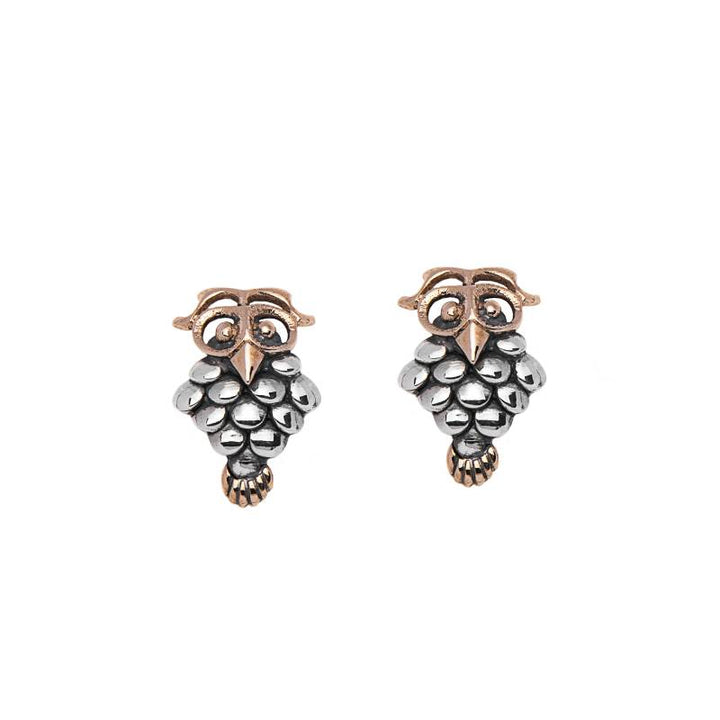 Orecchini Donna Nemoris Argento 925 Bronzo Rosè Civetta Pendente HOS12