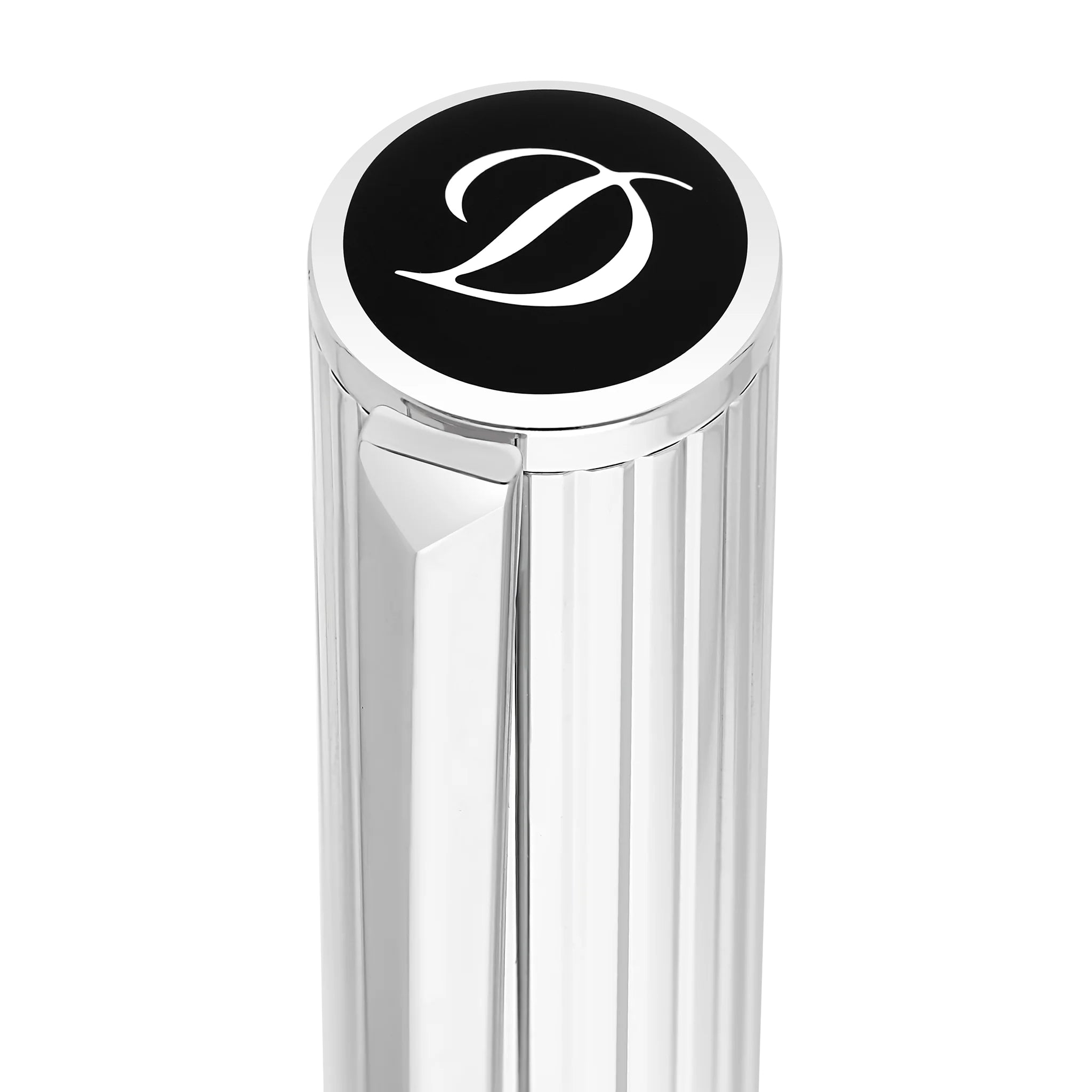 Penna Uomo Dupont Roller Biro Lucido Acciaio Lacca Nera 272201