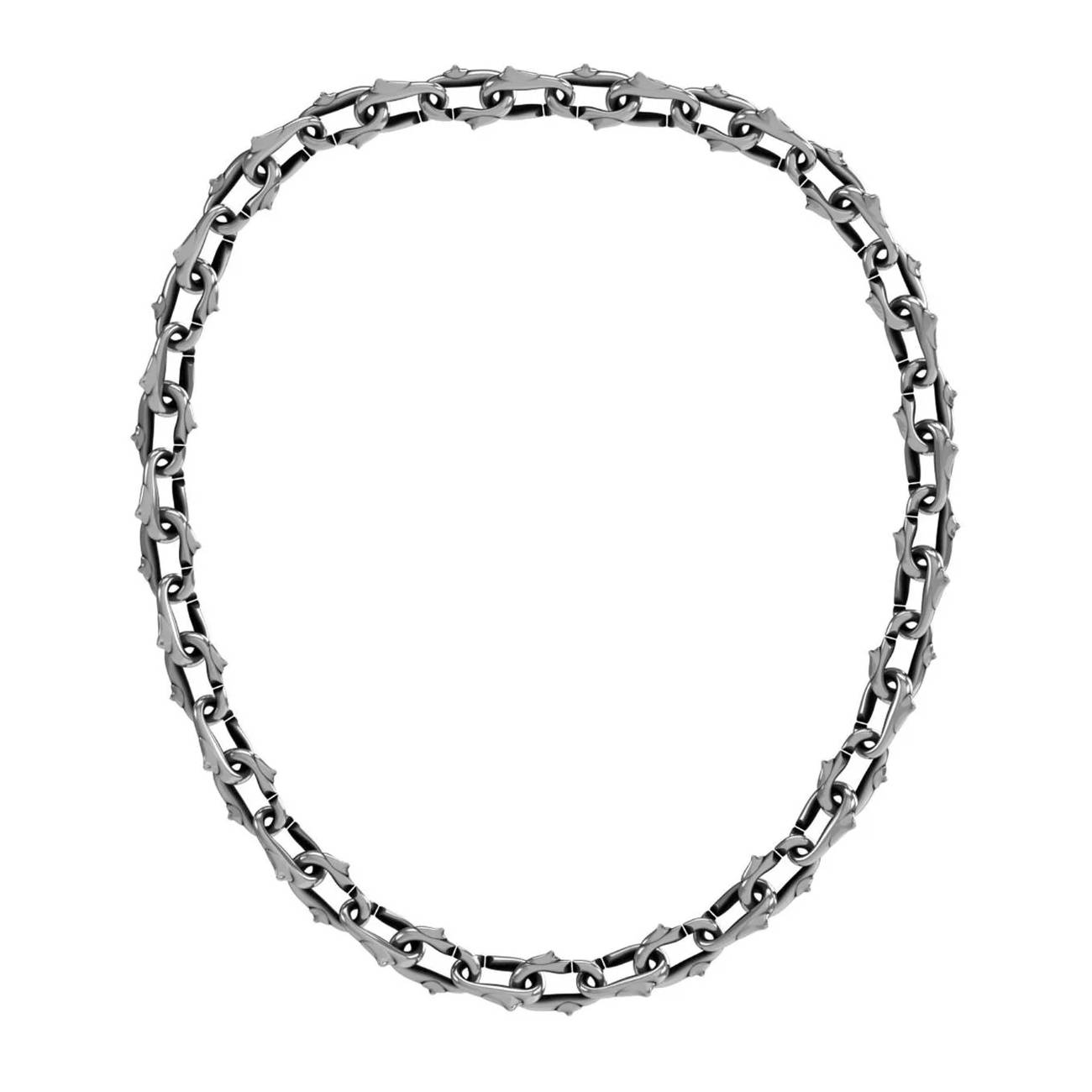 Collana Unisex John Richmond Girocollo Spine 10 mm Bronzo Argentato JRTC08BW