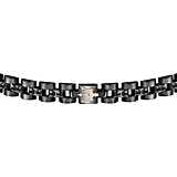 Bracciale Uomo Acciaio Maserati in pvd nero e cristalli neri JM420ATJ01