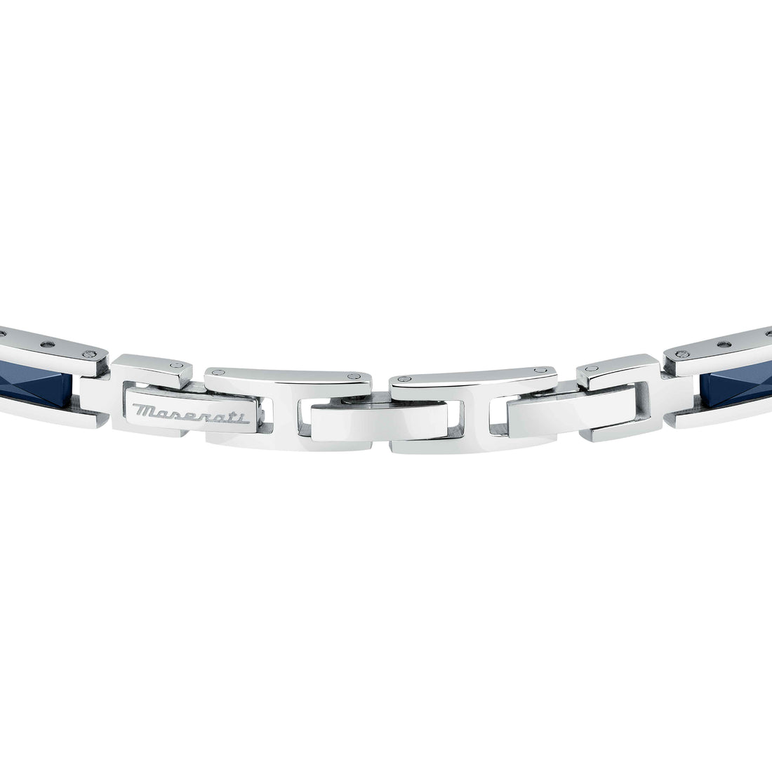 Bracciale Uomo Maserati Acciaio Ceramica Blu Logo Viti Rosè JM523ATZ33