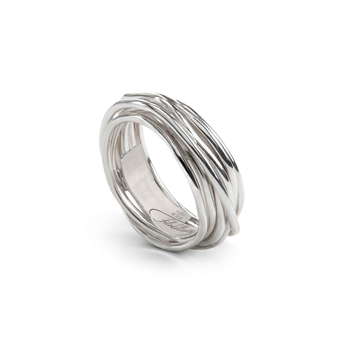 Anello Donna Filodellavita Rubinia 7 Fili Argento Lucido Mis.17 AN7A