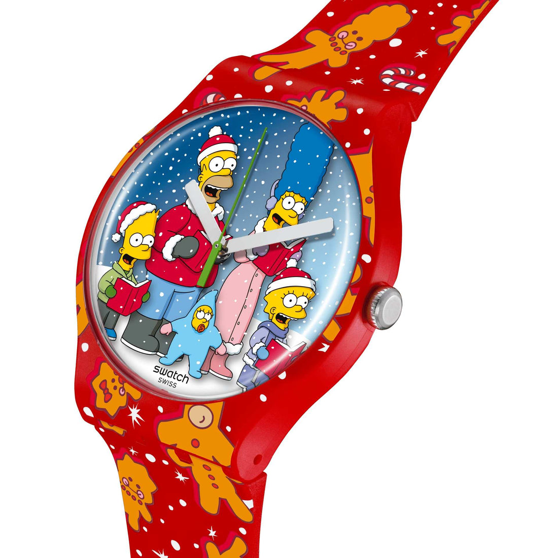 Orologio Unisex Swatch The Simpson Natale Quarzo Solo Tempo SUOZ361
