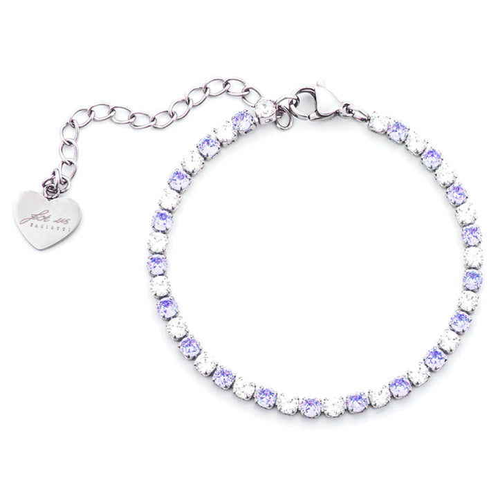 Bracciale Donna Tennis 4US Cesare Paciotti Acciaio Bianchi Viola 4UBR7432W