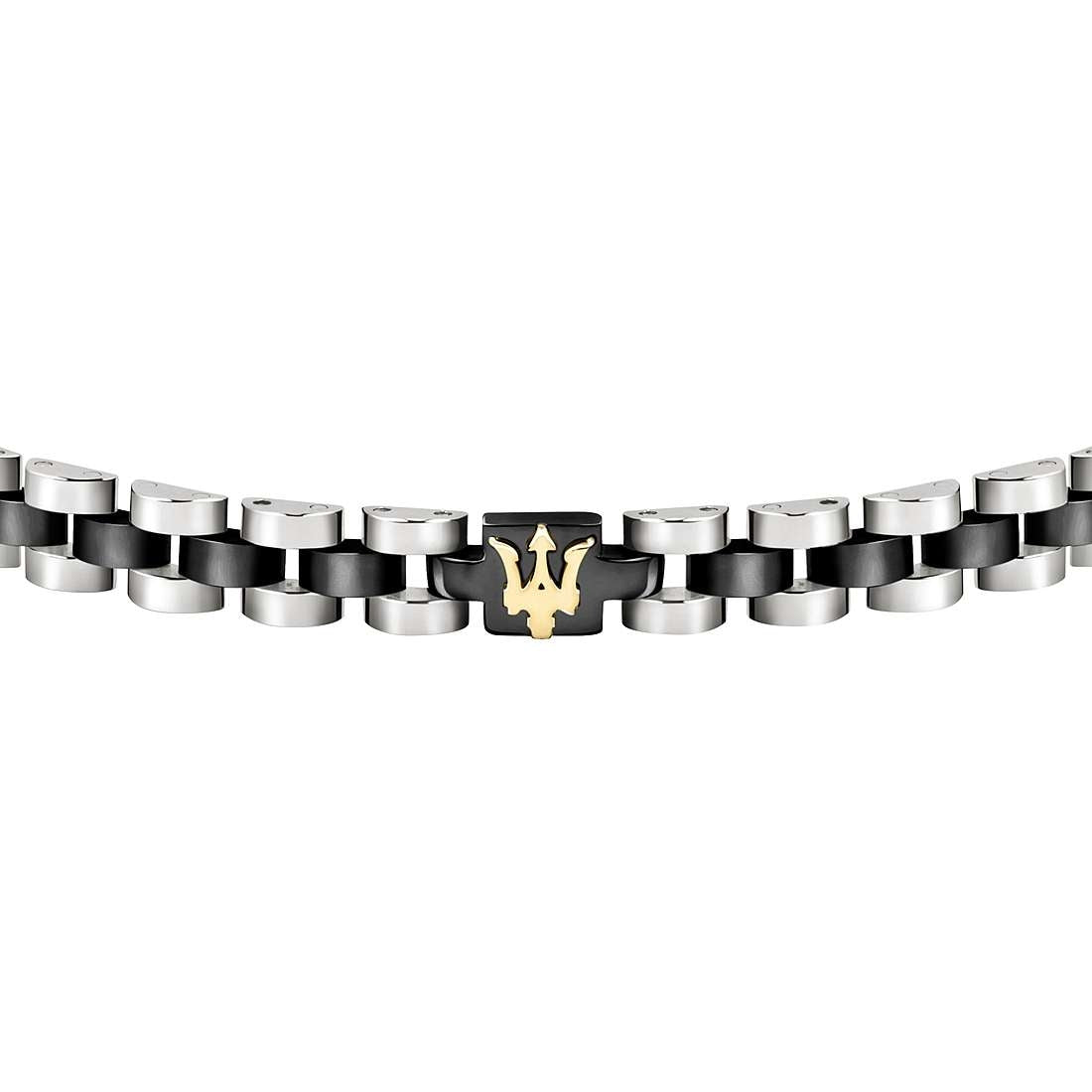Bracciale Uomo Acciaio Maserati con Centrale Logato E ceramica nera JM320AST08