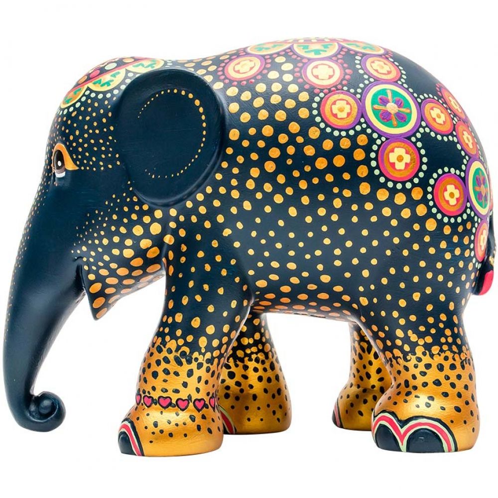 Scultura Elephant Parade Onylux Happy Bindi 15 Cm Resina Dipinto A Mano 8858831262355
