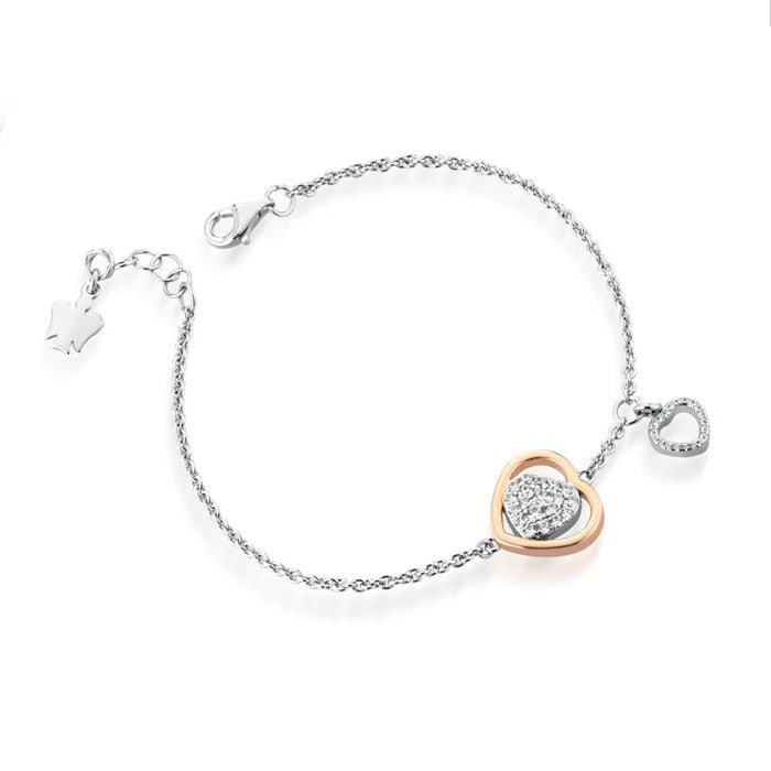 Bracciale Donna Roberto Giannotti Argento 925 Cuore Zirconi Bianchi GIA456