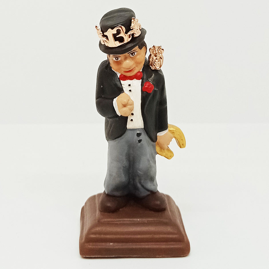 Gobbetto In Terracotta Arte  Corona Bronzo Terracotta Dipinto A Mano GGTC/B