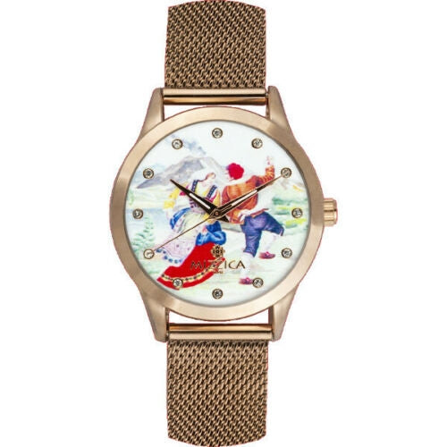 Orologio Donna Mizzica La Tarantella Quarzo Solo Tempo Cinturino Maglia Milano