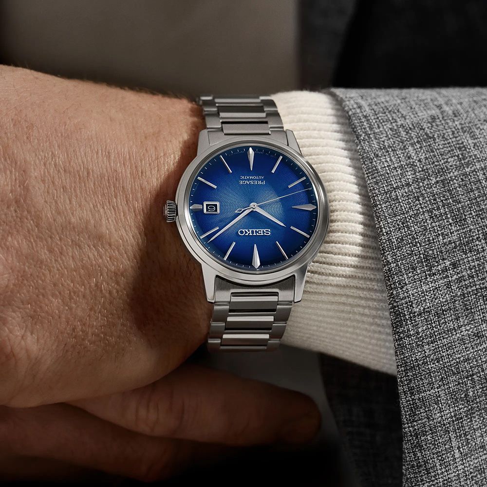 Orologio Uomo Seiko Automatico Solo Tempo Data Cocktail Time The Aviation SRPJ13J1