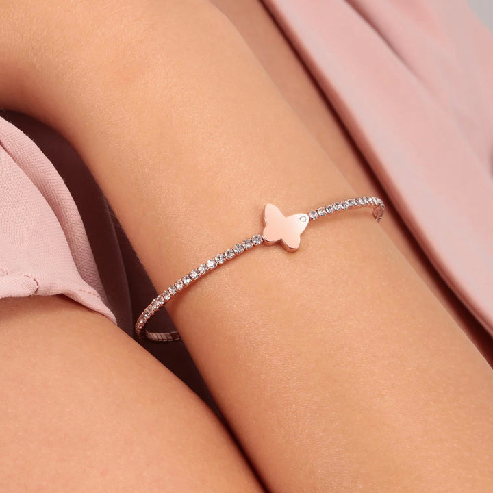 Bracciale Donna La Petite Story Ottone Pvd Rosa E Zirconi Bianchi LPS05ASE06