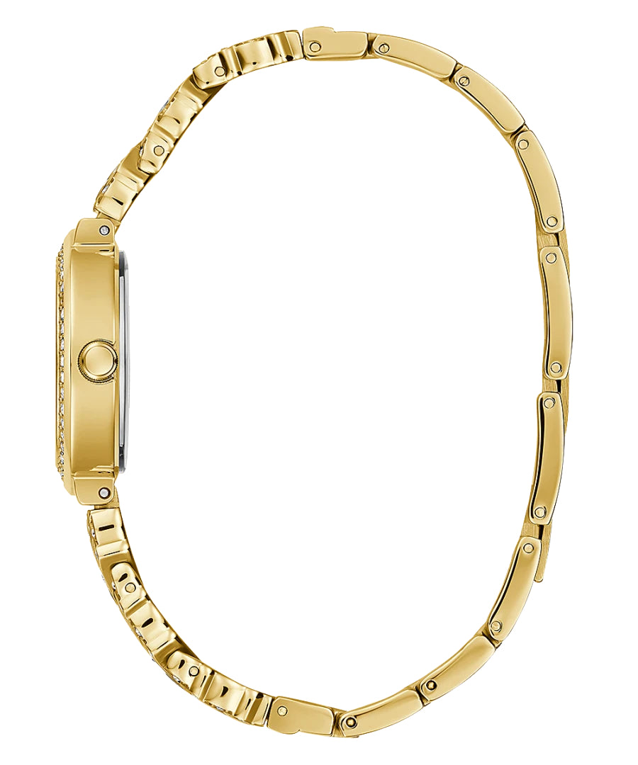 Orologio Donna Guess Quarzo Solo Tempo Zirconi Acciaio Dorato GW0476L2