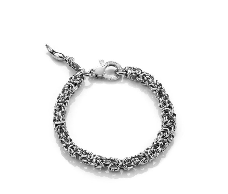 Bracciale Unisex Giovanni Raspini Argento 925 Catena Maglia Bizantina 07402