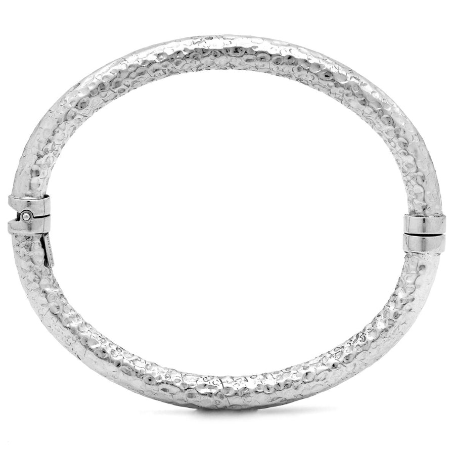 Bracciale Donna Giovanni Raspini Argento 925 Martellato Bangle Rock Piccolo 10240