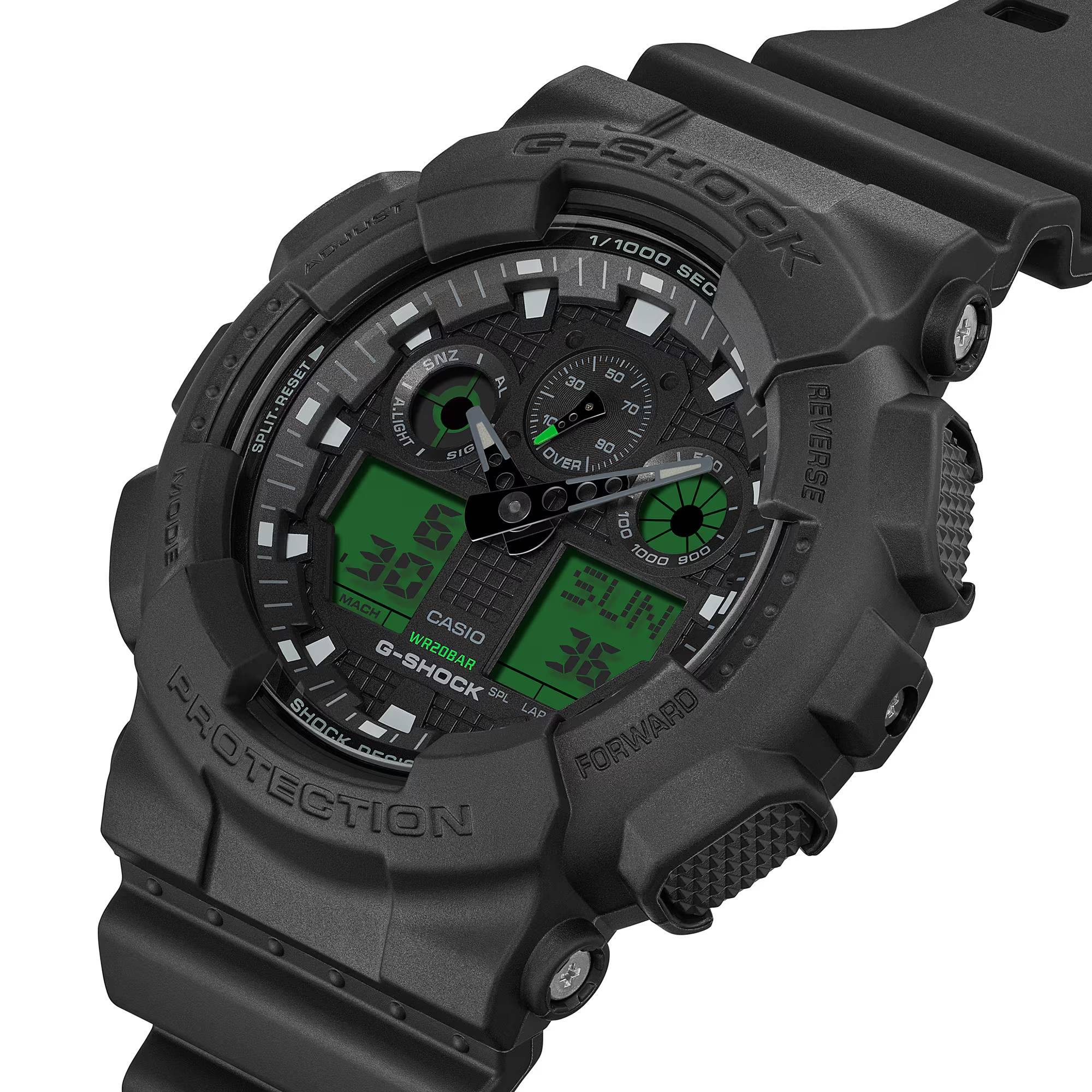 Orologio Uomo Casio G-SHOCK Nero Verde GA-100BEG-1AER