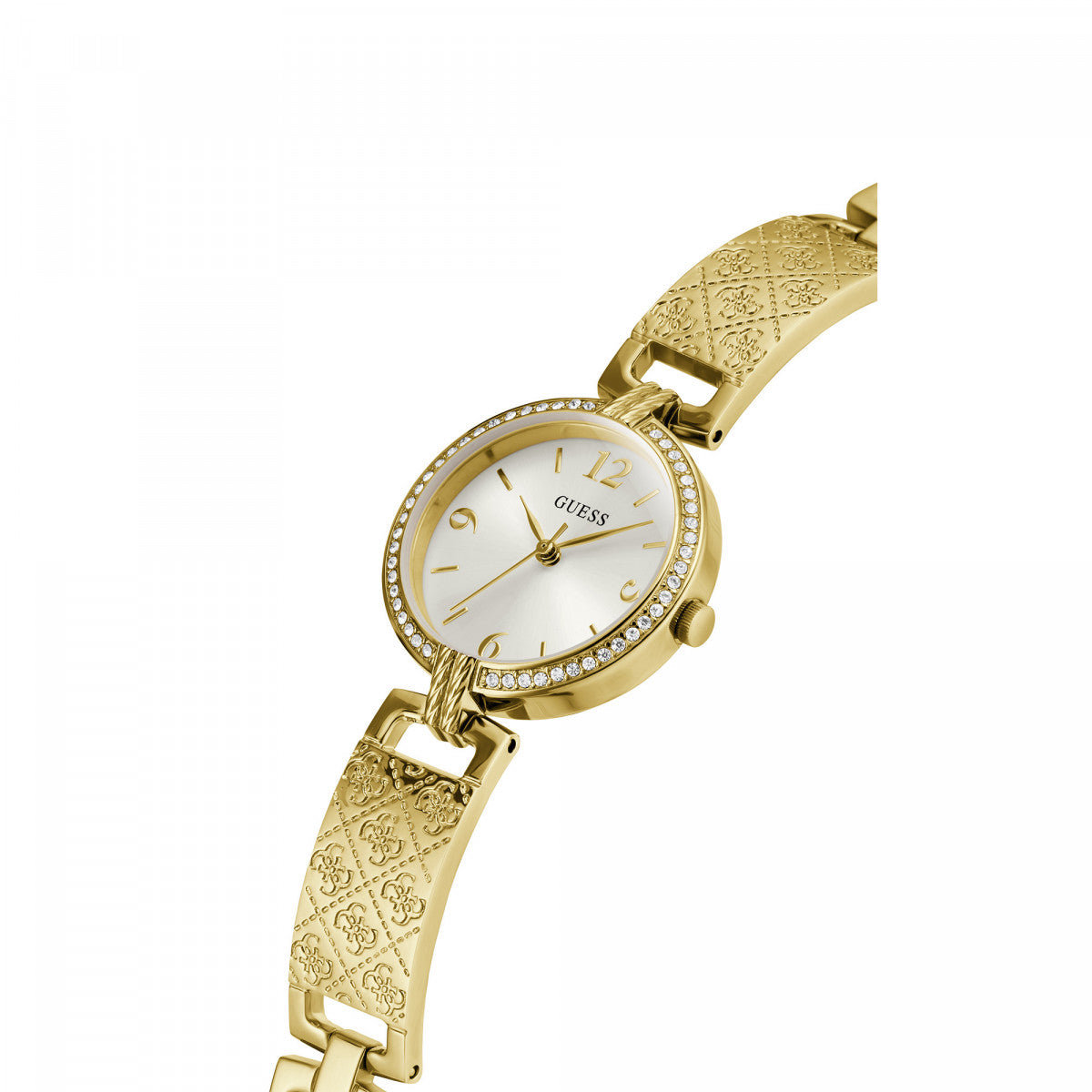 Orologio Donna Guess Quarzo Solo Tempo Acciaio Dorato Zirconi GW0098L2