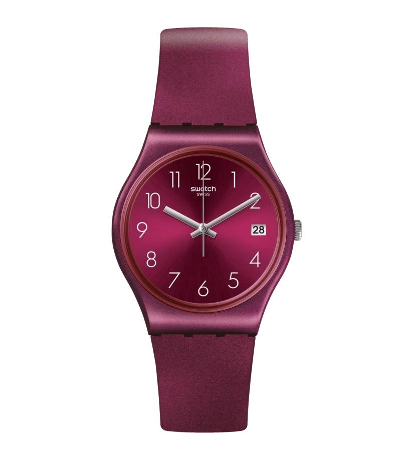 Orologio Donna Bambina Swatch Redbaya Magenta Quarzo Data GR405