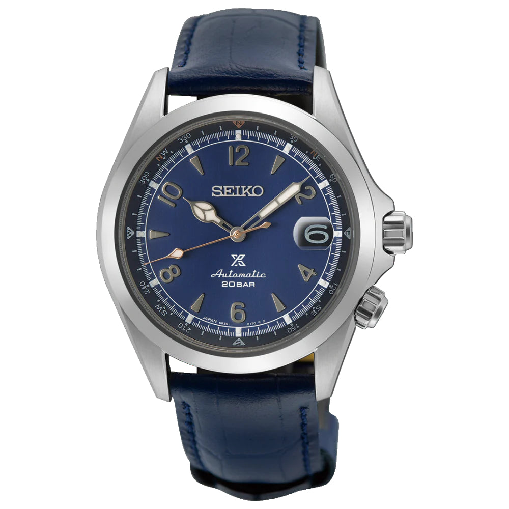 Orologio Uomo Seiko Prospex Alpinist Pelle Edizione Limitata Blu SPB531J1